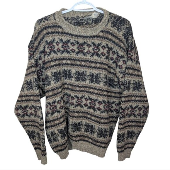 Vintage Northwoods Mens Large Striped Knit Grandpa Sweater Unisex - Picture 1 of 8